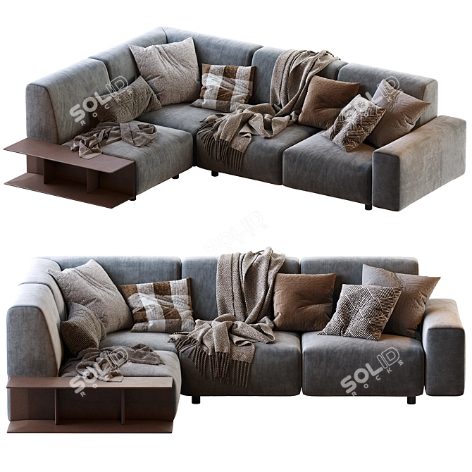 Modern Aston Sofa 290x220x86 3D model image 1