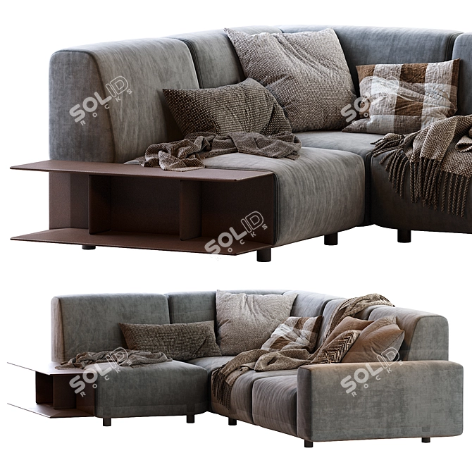 Modern Aston Sofa 290x220x86 3D model image 2