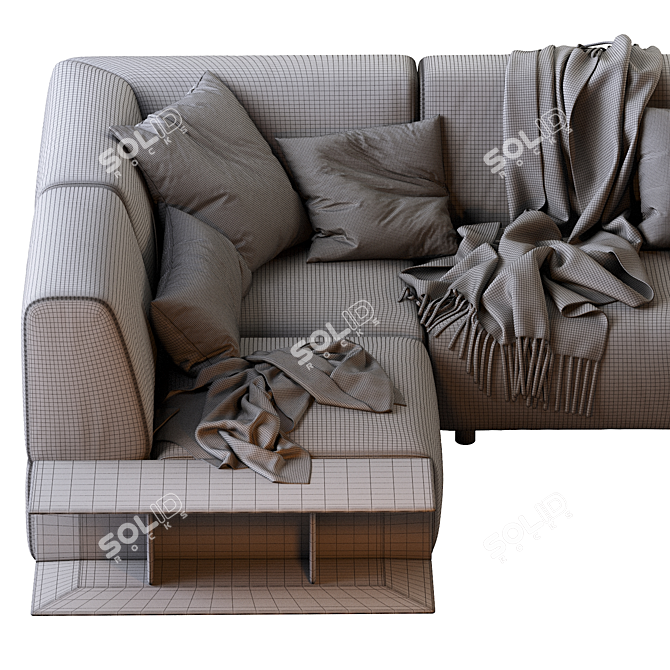 Modern Aston Sofa 290x220x86 3D model image 7