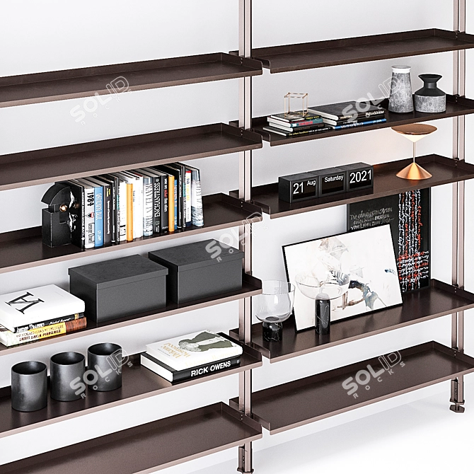 Sleek and Spacious Cattelan Italia Bookcase 3D model image 3