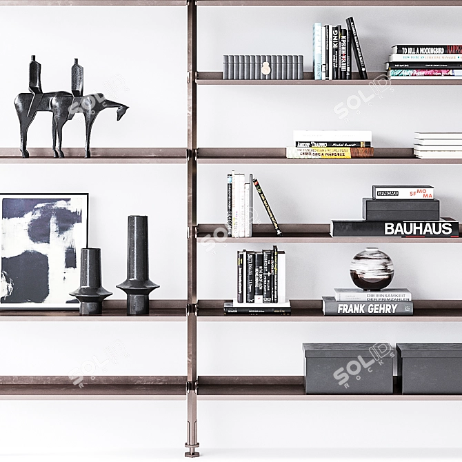 Sleek and Spacious Cattelan Italia Bookcase 3D model image 4