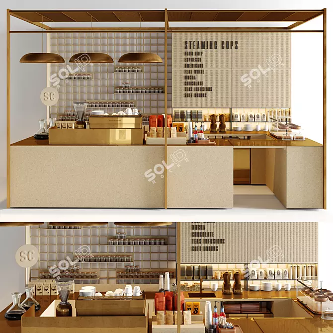 Cozy Corner Coffee Shop 3D model image 1