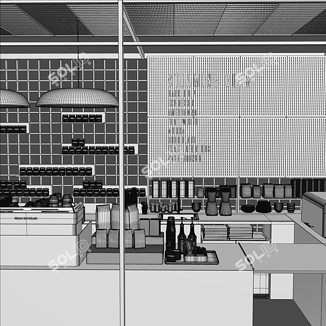 Cozy Corner Coffee Shop 3D model image 2
