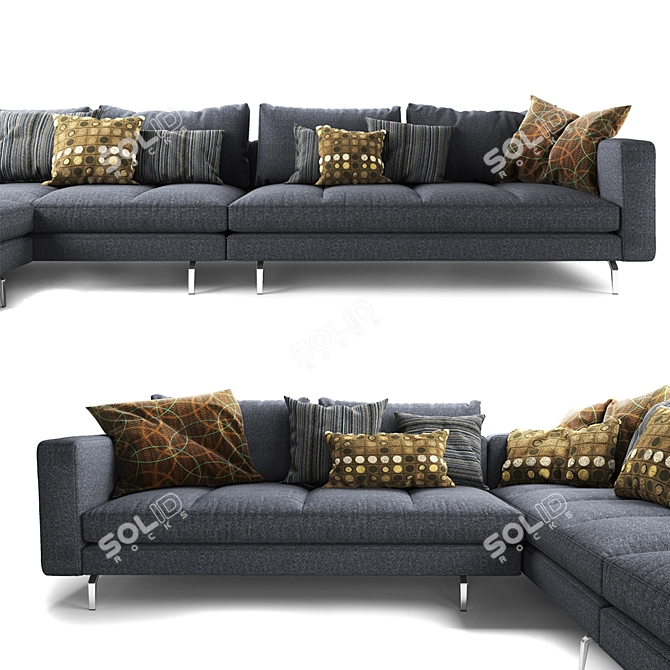 Zonotta Bruce Sofa: Stylish Fabric Vol-2 3D model image 5