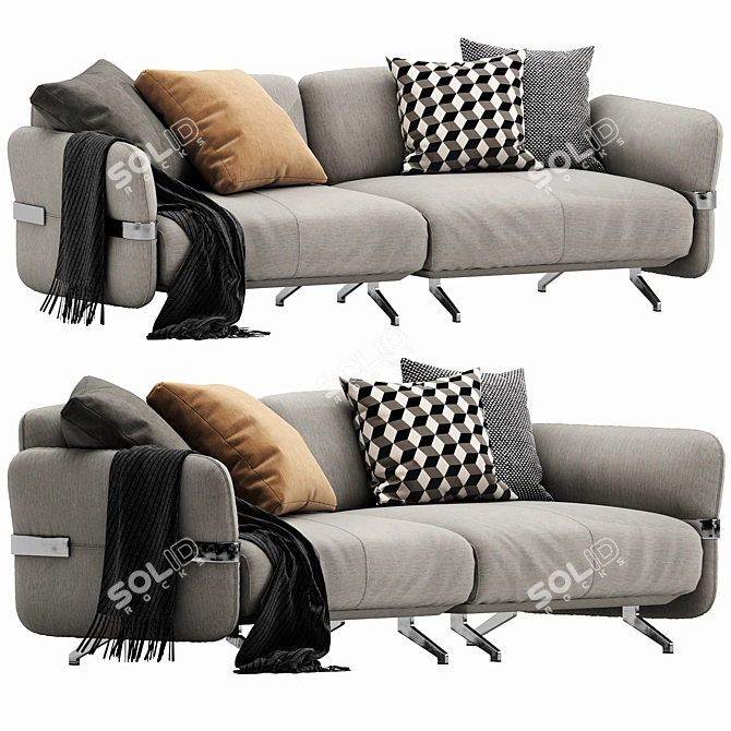 Natuzzi Pablo: Modern Luxury Sofa 3D model image 1