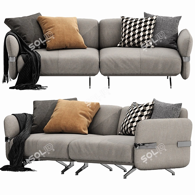 Natuzzi Pablo: Modern Luxury Sofa 3D model image 2