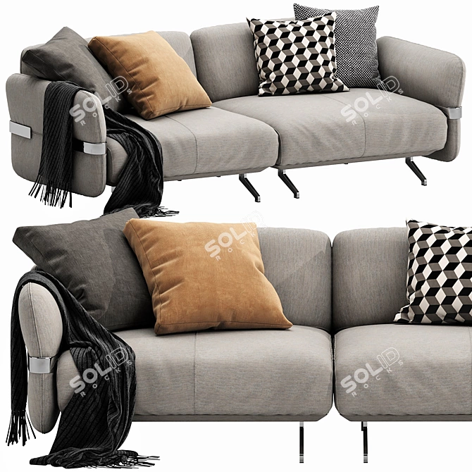 Natuzzi Pablo: Modern Luxury Sofa 3D model image 3