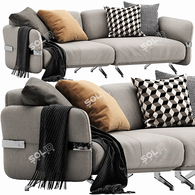 Natuzzi Pablo: Modern Luxury Sofa 3D model image 5