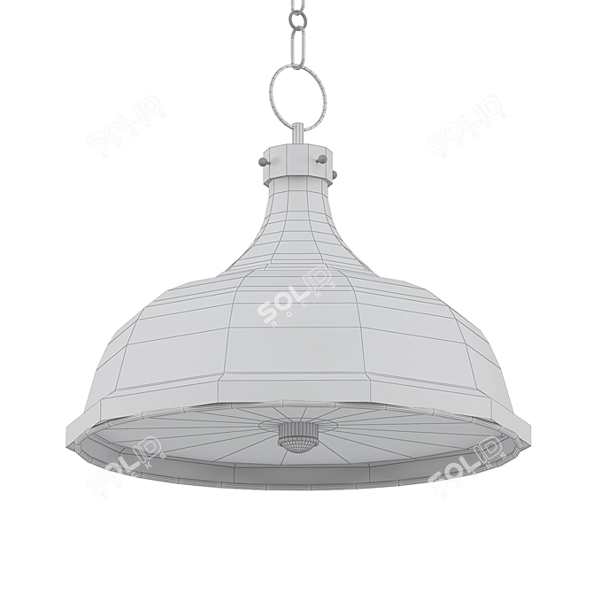Antique Bronze Industrial Pendant 3D model image 2