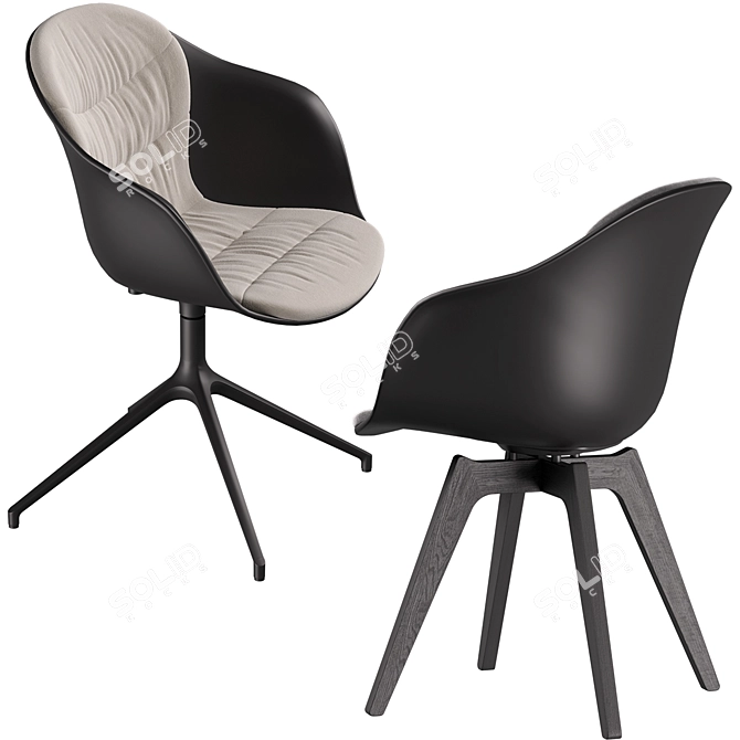 Modern Boconcept Alicante Table & Adelaide Chair Set 3D model image 3