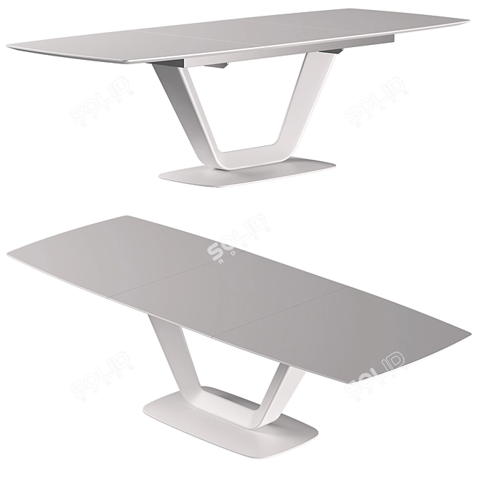 Modern Boconcept Alicante Table & Adelaide Chair Set 3D model image 4