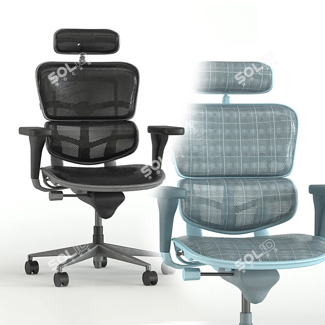 Texteres Office Chair Set 3D model image 1