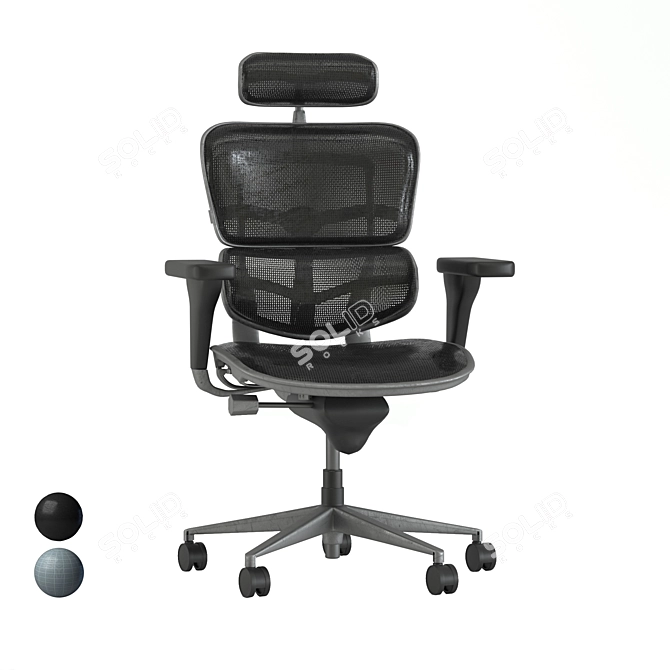 Texteres Office Chair Set 3D model image 7