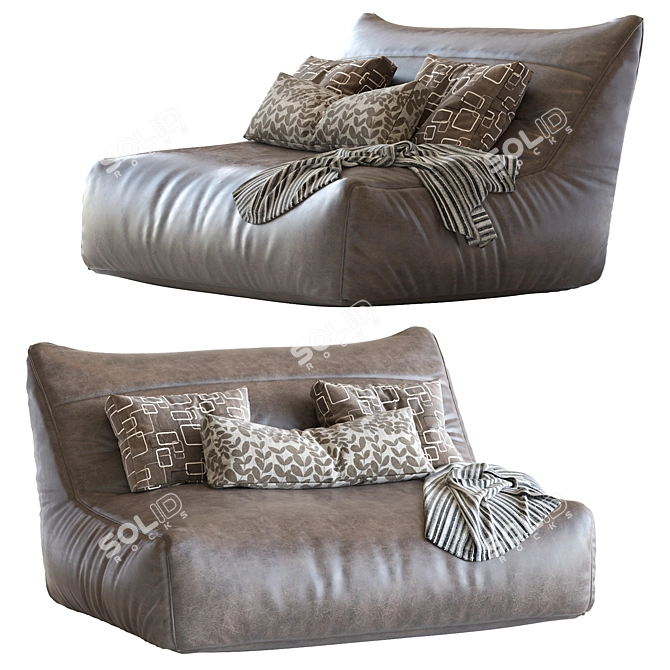 Levi Bean Bag Sofa: Stylish & Comfortable Addition 3D model image 1