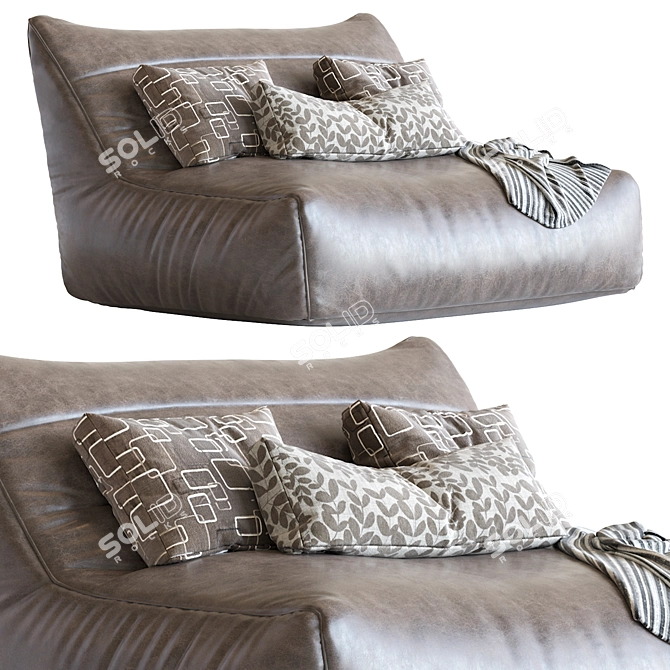 Levi Bean Bag Sofa: Stylish & Comfortable Addition 3D model image 2