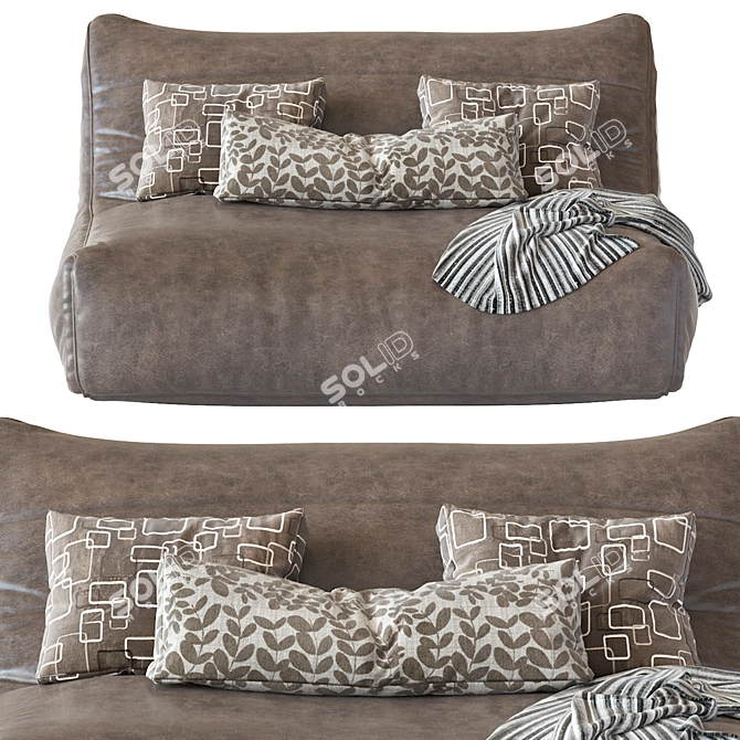 Levi Bean Bag Sofa: Stylish & Comfortable Addition 3D model image 5