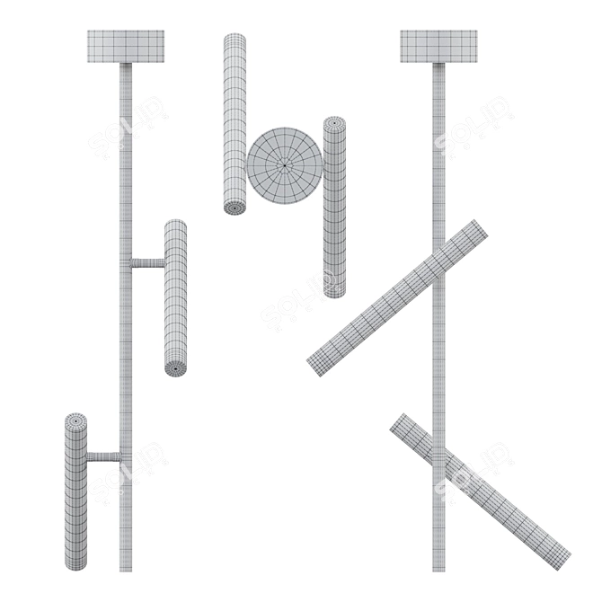 Modern Lampatron LOOK Ceiling Lamp 3D model image 4