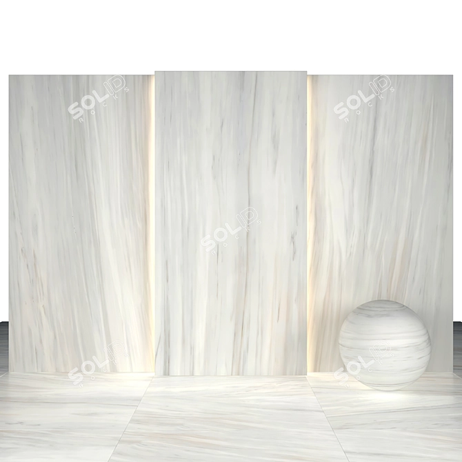 Golden Omber Marble: Luxe Texture Collection 3D model image 2