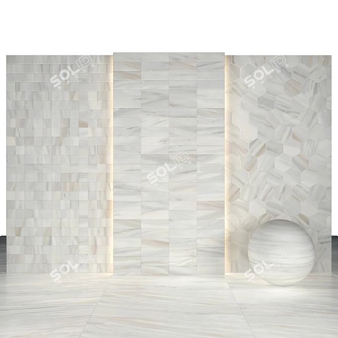 Golden Omber Marble: Luxe Texture Collection 3D model image 3