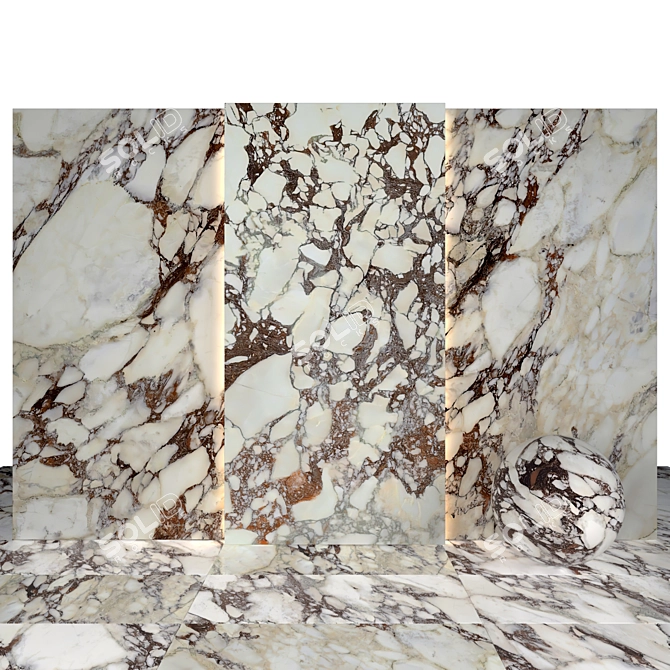 Capraia Breach Marble: Luxe Texture 3D model image 1