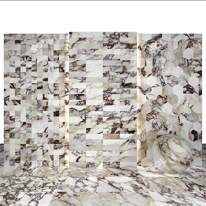 Capraia Breach Marble: Luxe Texture 3D model image 3