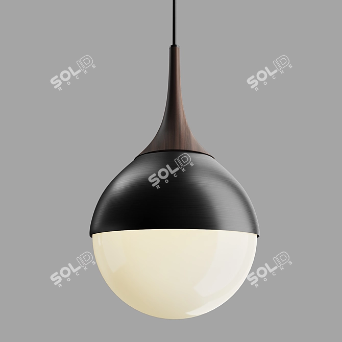 Elegant Poise Pendant Lamp 3D model image 1