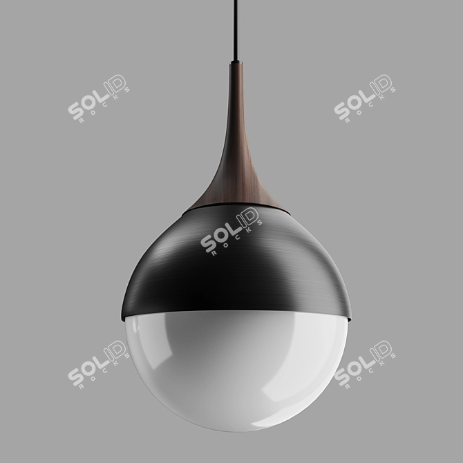 Elegant Poise Pendant Lamp 3D model image 2