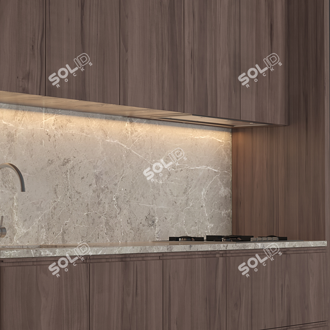 Sleek Kitchen 23: Modern Design 3D model image 3