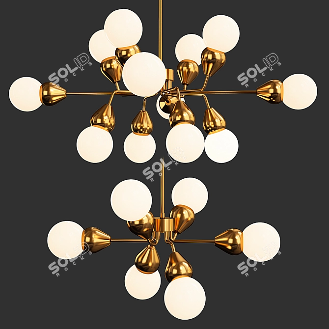 Modern Fabron Pendant Light 3D model image 1