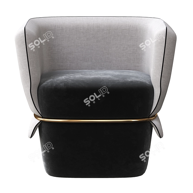 Elegant Chemise Armchair: Stylish Comfort for Your Home 3D model image 2