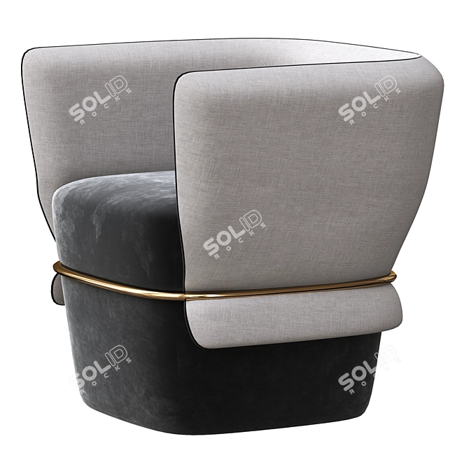 Elegant Chemise Armchair: Stylish Comfort for Your Home 3D model image 3