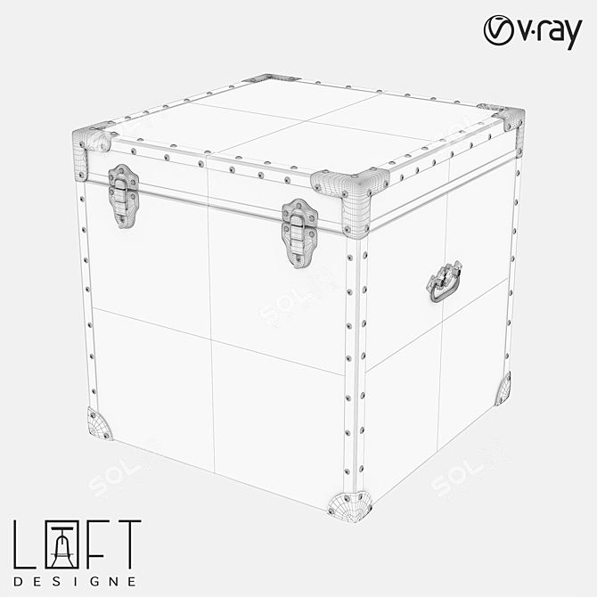 LoftDesign Suitcase 957: Compact and Stylish 3D model image 2