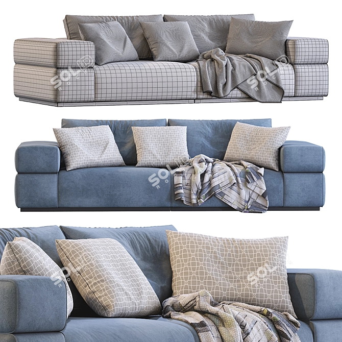 Modern Lema Brick Lane Sofa 3D model image 5