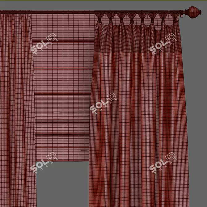 Versatile Curtain 857: Flawless Design, Unmatched Quality 3D model image 3