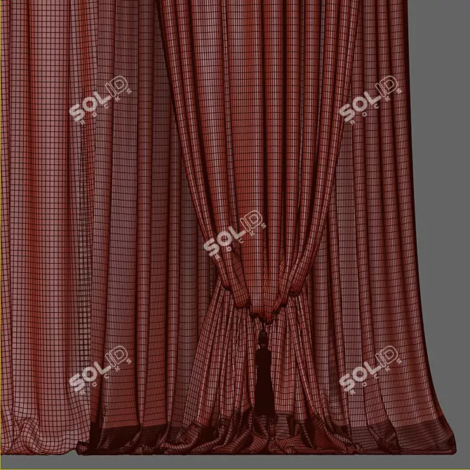 Elegant Drapery - Curtain 860 3D model image 3