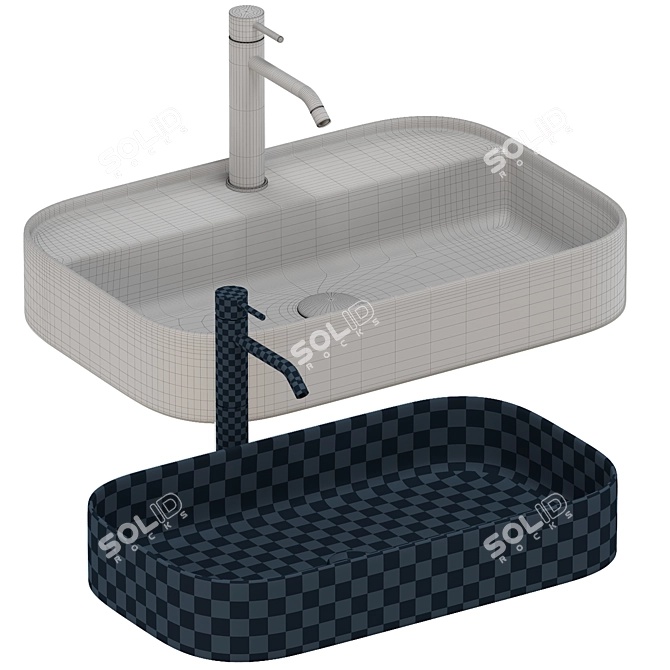 Artelinea Washbasin Set: Stylish Design & Various Options 3D model image 4