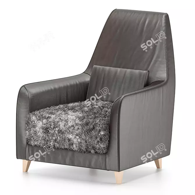 Ella Armchair: Elegant Comfort from Borg 3D model image 1