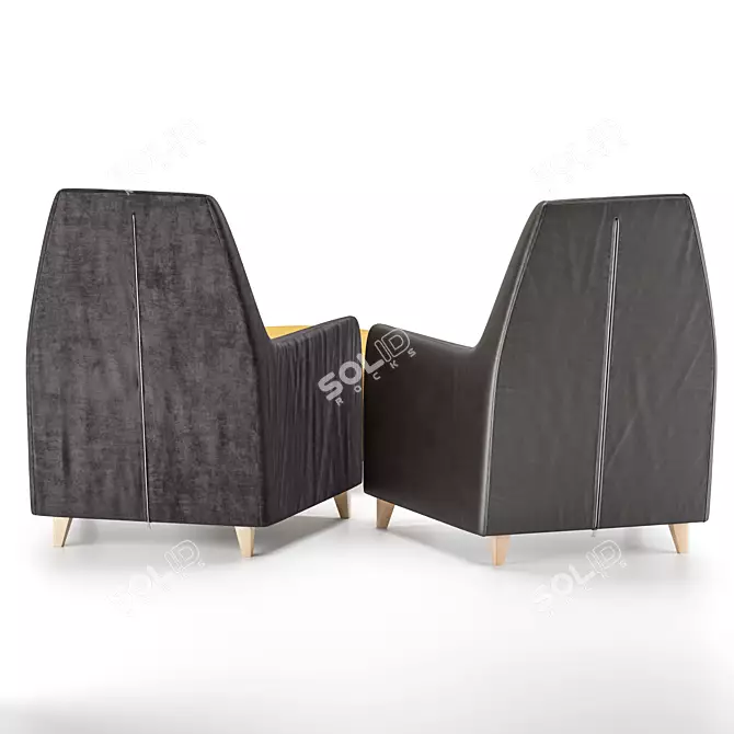 Ella Armchair: Elegant Comfort from Borg 3D model image 5