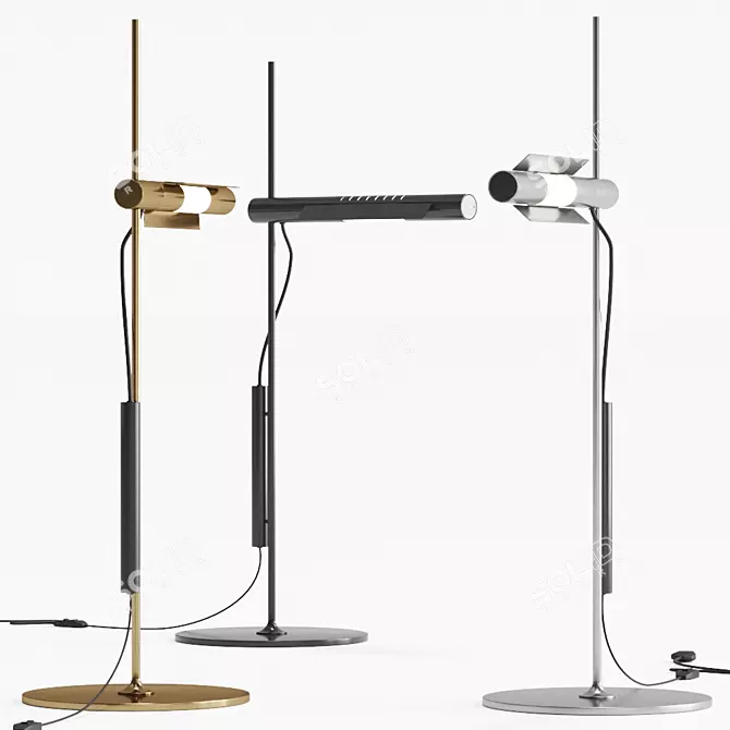 Sleek LED Table Lamp: HALO T 3D model image 1