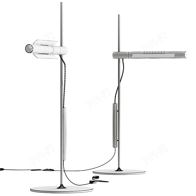 Sleek LED Table Lamp: HALO T 3D model image 3