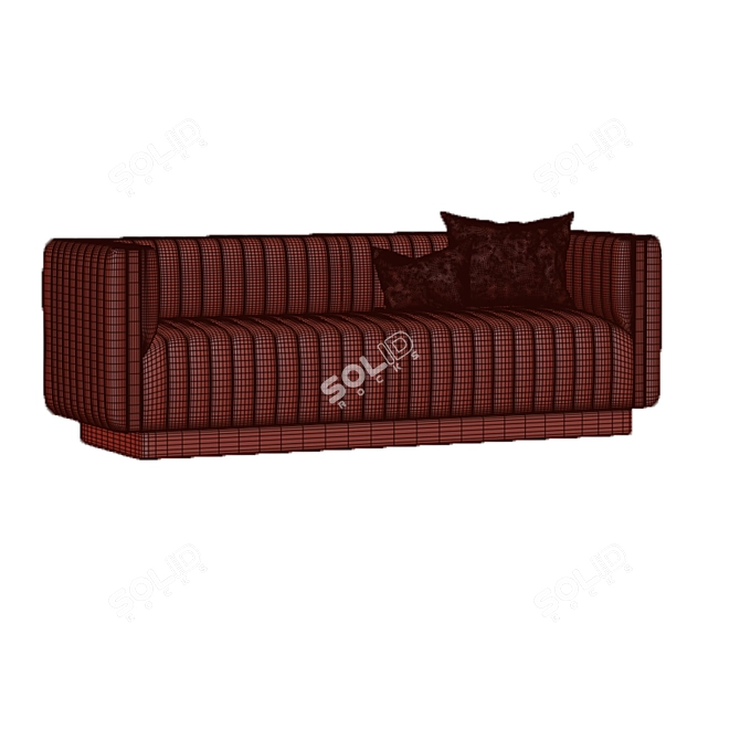 Emerald Conjure Velvet Sofa: Luxurious Tufted Seating 3D model image 6