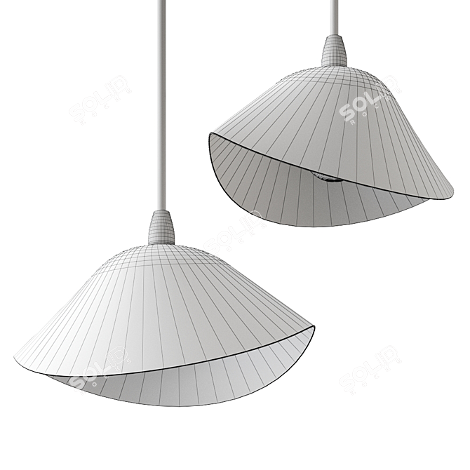 Serge Mouille Adjustable Pendant Lamp 3D model image 5