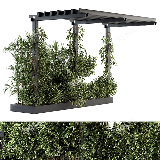 Ivy Pergola: Lush Greenery for Outdoor Oasis 3D model image 2