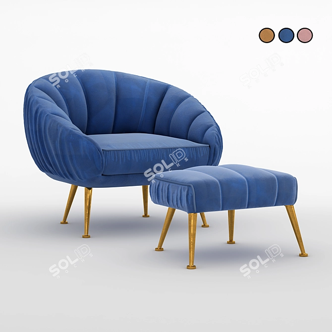 Modern Arm Chair - 3D Model 3D model image 1