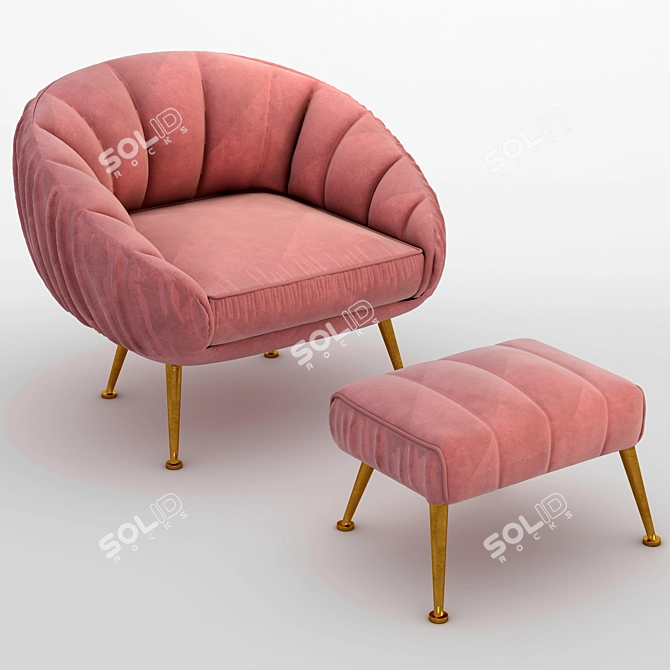 Modern Arm Chair - 3D Model 3D model image 4