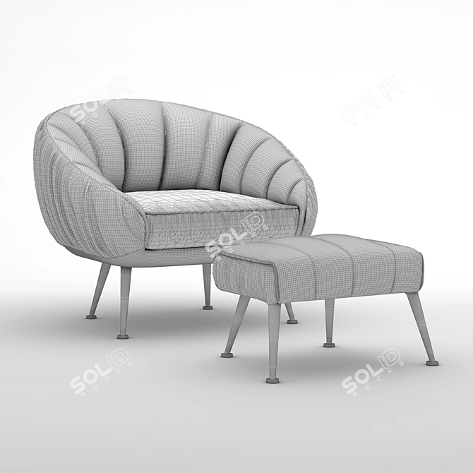 Modern Arm Chair - 3D Model 3D model image 5