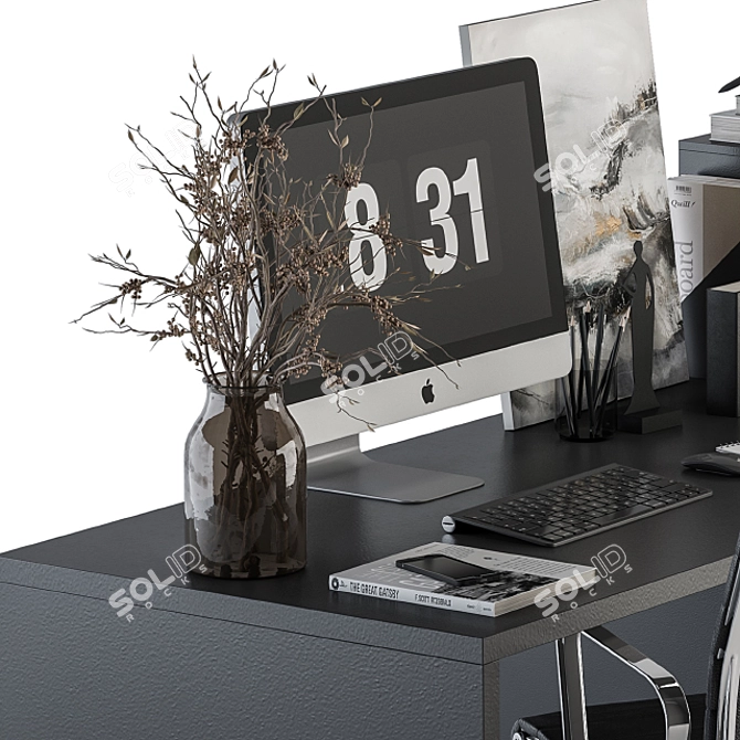 Modern Office Furniture Set 3D model image 6