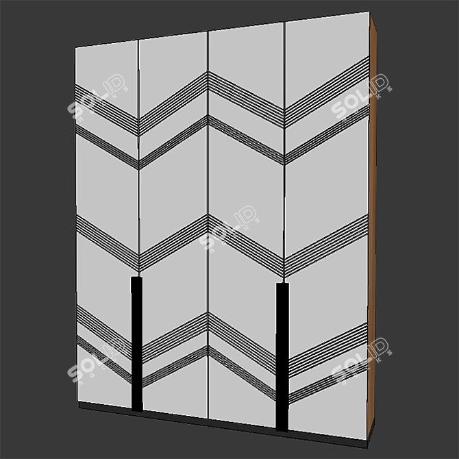 Modern Shelf Design for Visualizations 3D model image 3