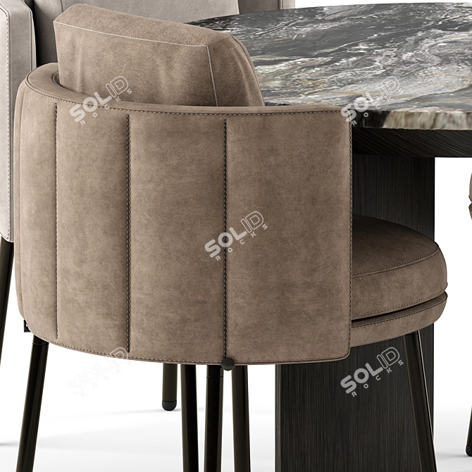 Elegant Torri Dining Set 3D model image 5