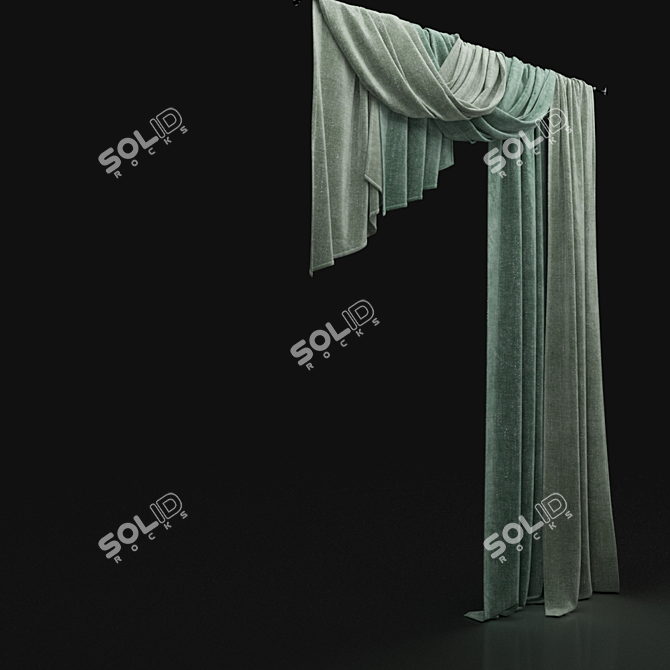 Professional 3D Curtain Model: Photorealistic Visualization Solution 3D model image 2